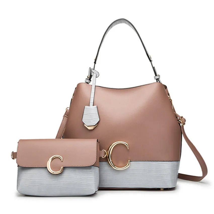 Female Handbag Set 3-Piece Tote Shoulder Crossbody Bag