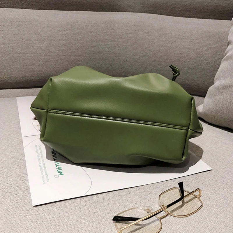 Soft Leather Hobos Bag Single Shoulder Purse Women Crossbody Bag