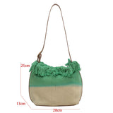 Pu Shoulder Crossbody Bag Canvas Handbag Large Capacity Tote Bag