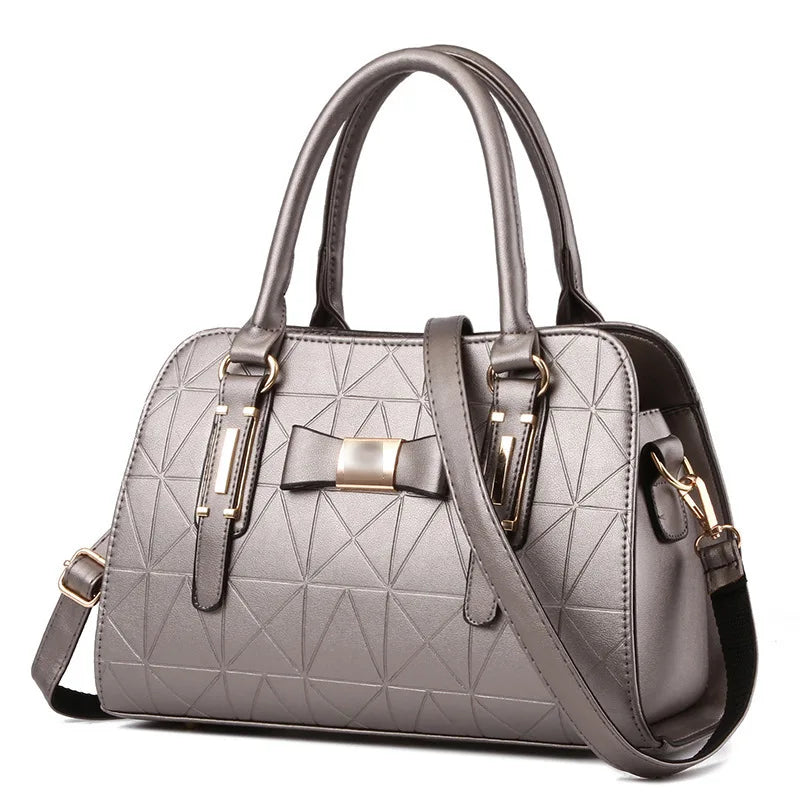 Casual Women's Hand-held Stripe Diagonal Shoulder Bag