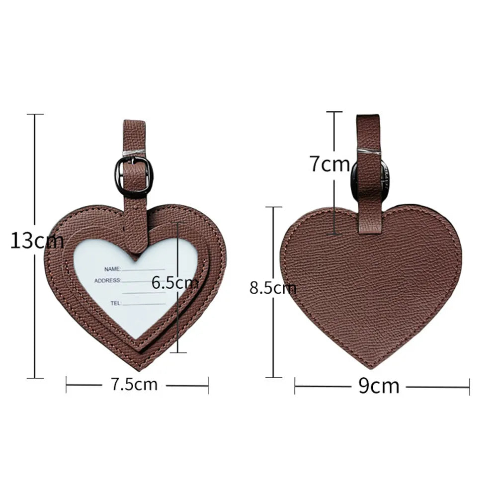 Heart Luggage Tag Id Address Name Holder Baggage Boarding Tag