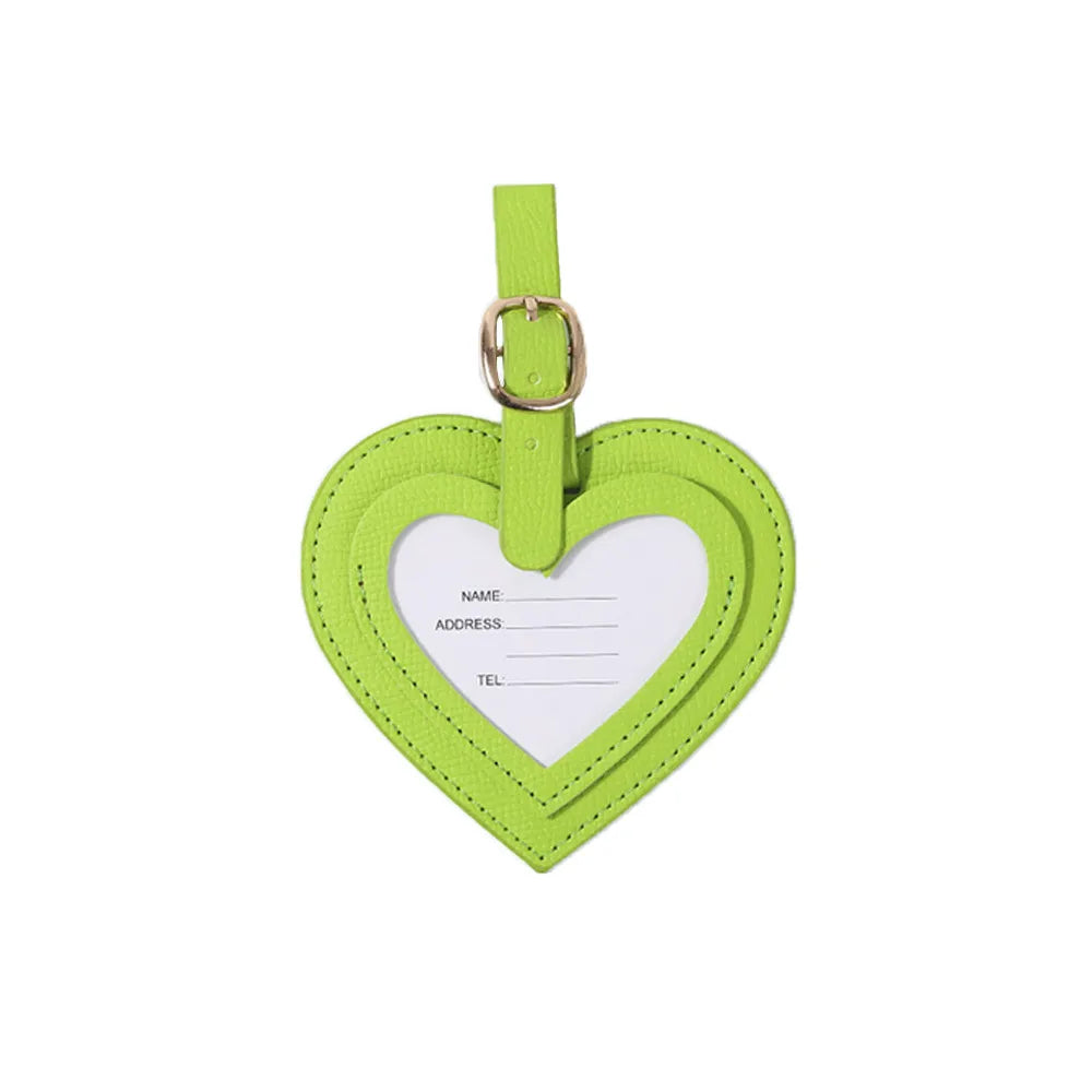 Heart Luggage Tag Id Address Name Holder Baggage Boarding Tag