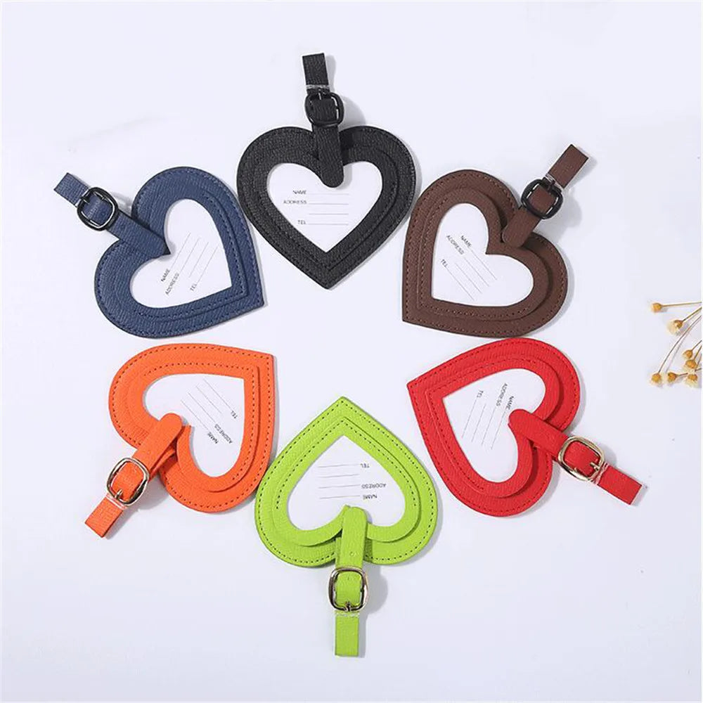 Heart Luggage Tag Id Address Name Holder Baggage Boarding Tag