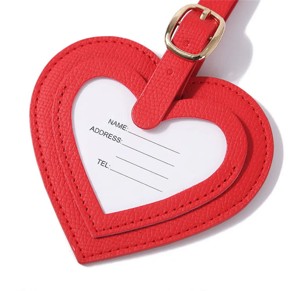 Heart Luggage Tag Id Address Name Holder Baggage Boarding Tag