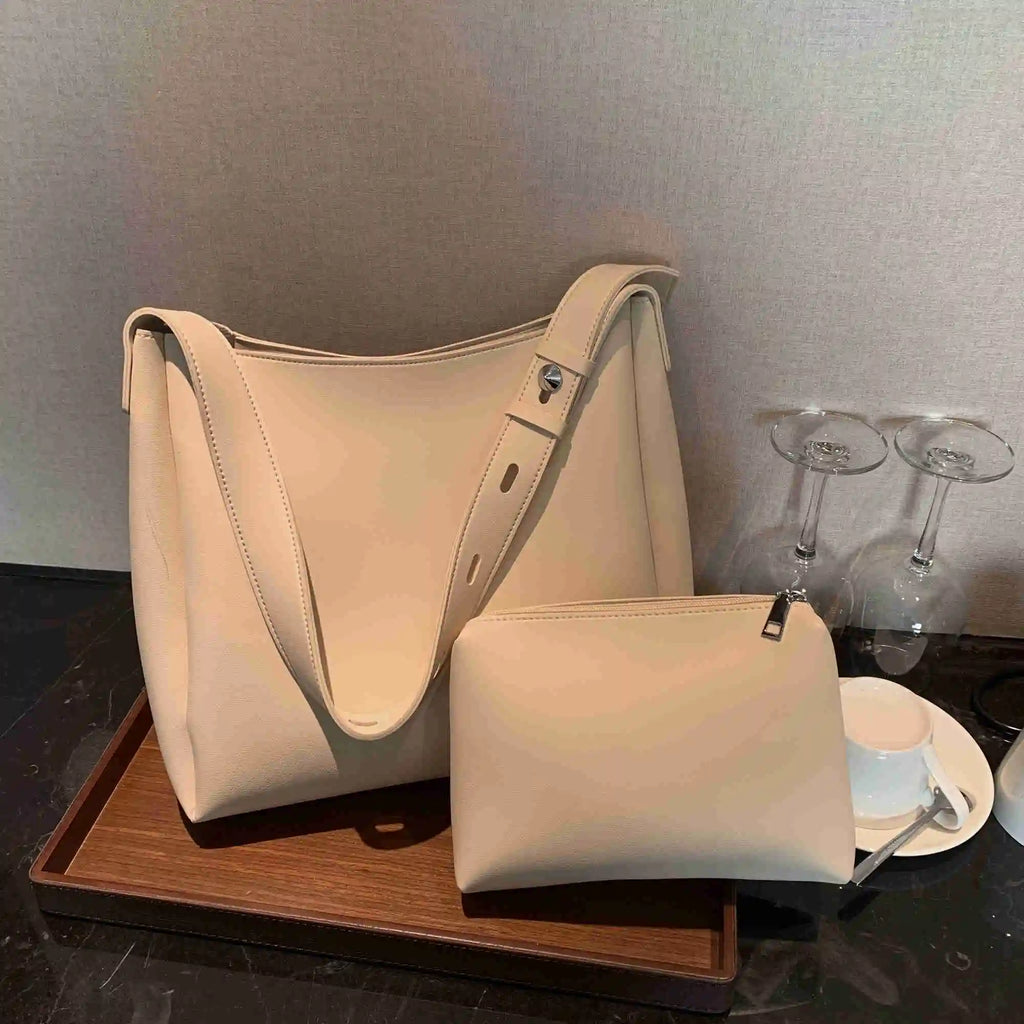 Women Handbag Large Capacity Shoulder Bags PU Leather Ladies Wild Bag