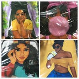 African American Srt Pattern Sling Bag Shoulder Bags Purses Handbags