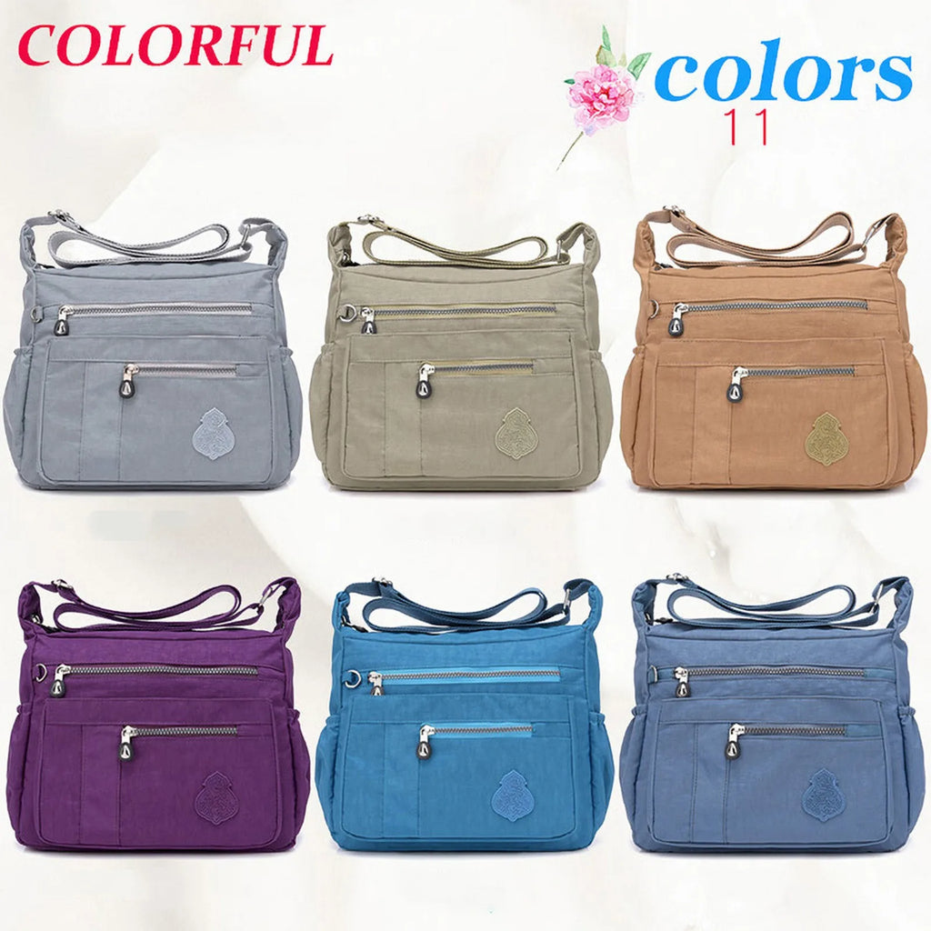 Women Nylon Shoulder Bag Waterproof Shopping Handbag Travel Bag