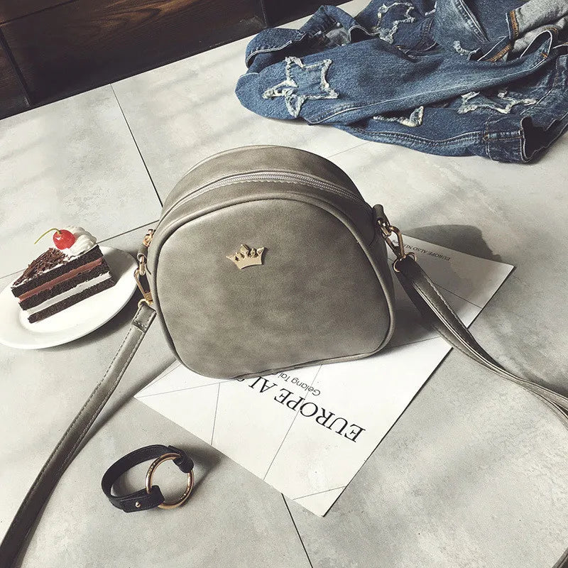 Women Shoulder Bag Handbag Phone Purse Crown Crossbody Bag