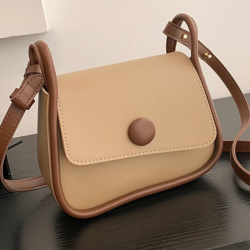 Women's Single Shoulder Messenger Bag PU Small Square Handbags