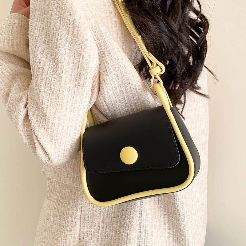 Women's Single Shoulder Messenger Bag PU Small Square Handbags