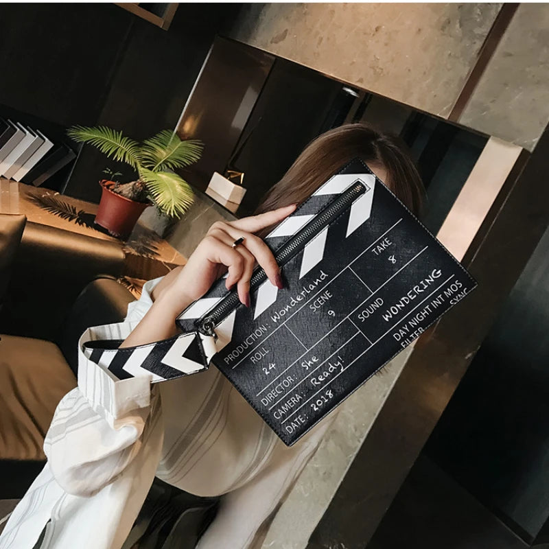 Women Movie Prop Shoulder Bag PU Leather Clutch Crossbody Messenger Purse