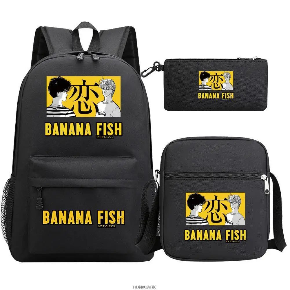 Banana Fish Backpack School Bags For Boys Girls Children High School