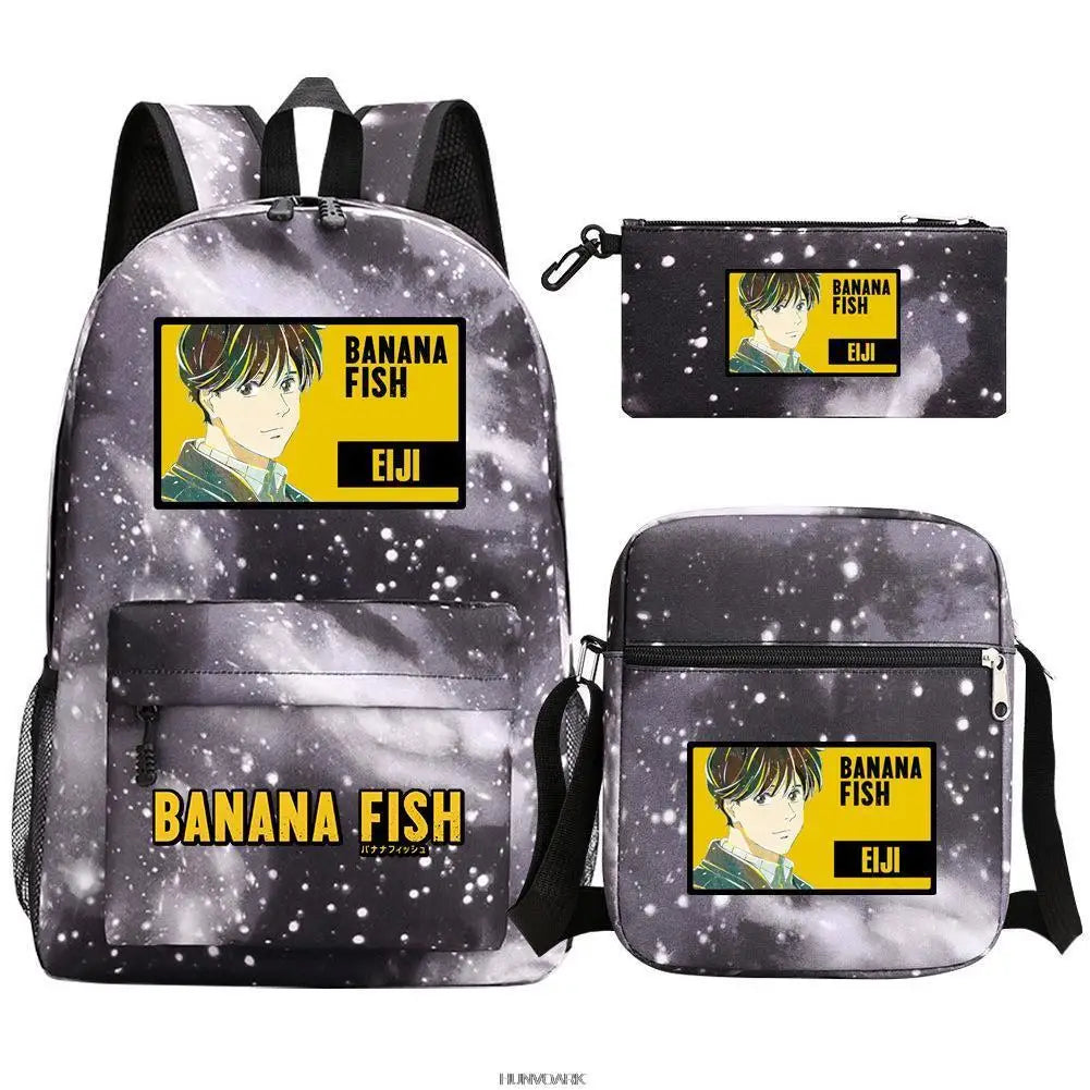 Banana Fish Backpack School Bags For Boys Girls Children High School