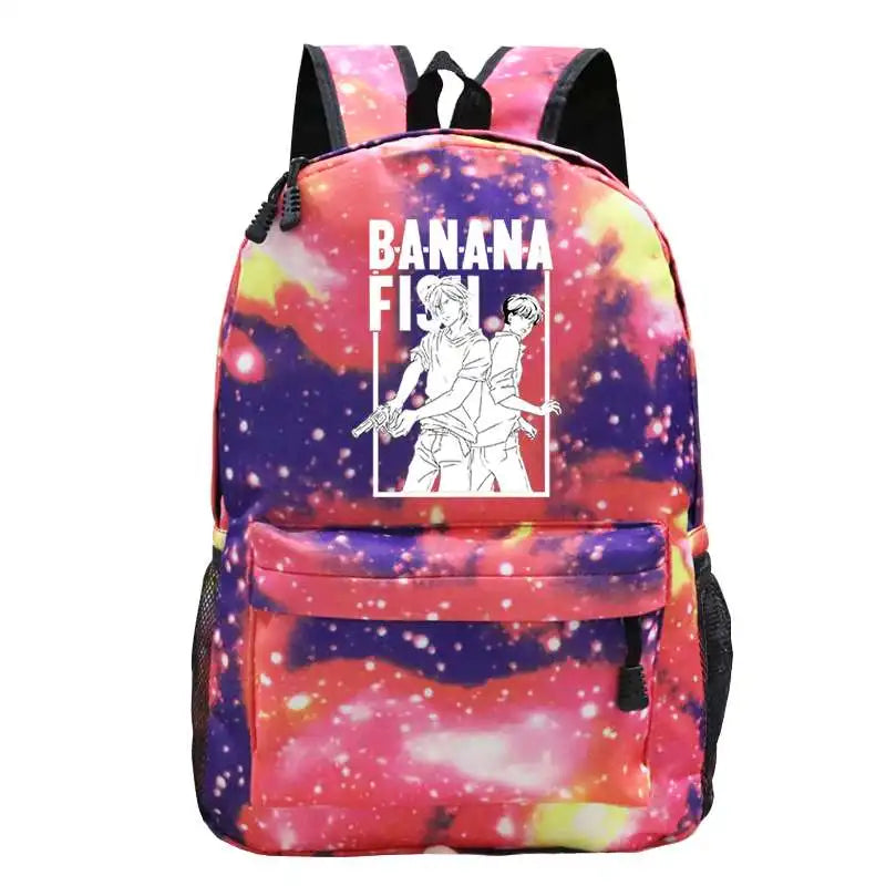 Anime Banana Fish Student Backpack Travel Laptop