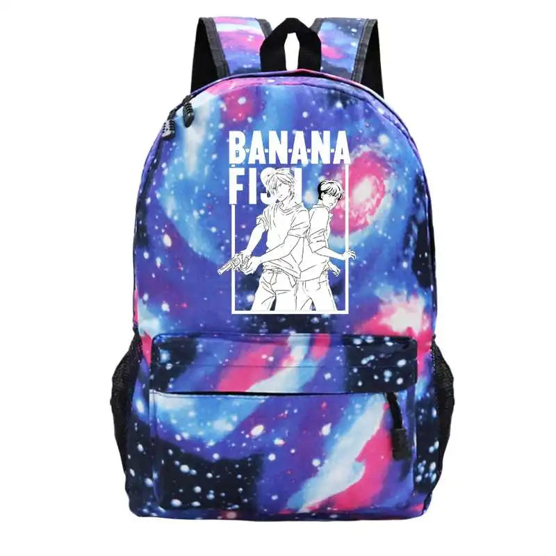 Anime Banana Fish Student Backpack Travel Laptop