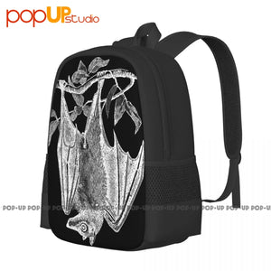 Bat Weird Engraving Pagan Backpack Large Capacity