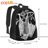 Bat Weird Engraving Pagan Backpack Large Capacity