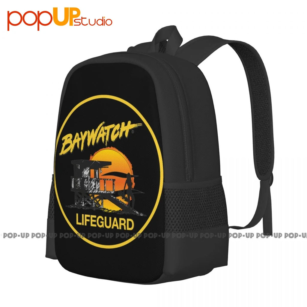 Baywatch Lifeguard Backpack Large Capacity Bookbag Swimming Storage Bag