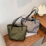 Women's Beach Tote Shopper Bag Nylon Shoulder Top-handle Bag