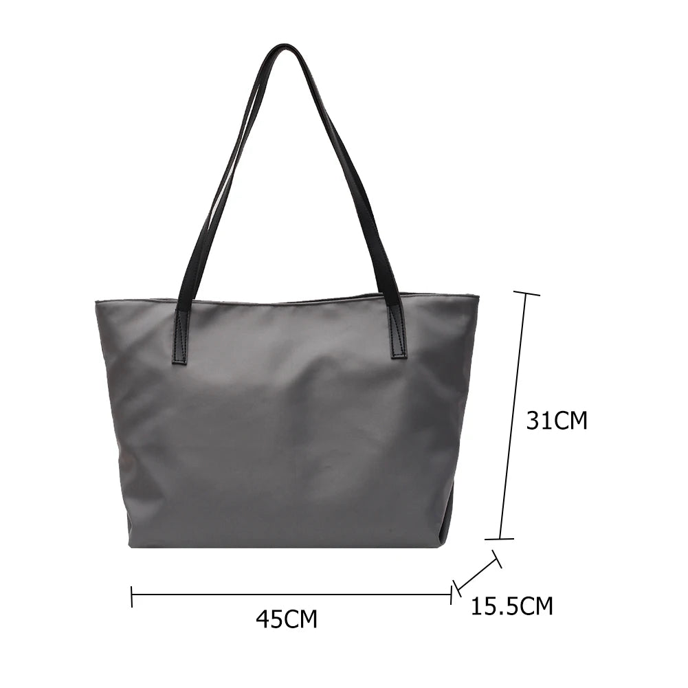 Women's Beach Tote Shopper Bag Nylon Shoulder Top-handle Bag