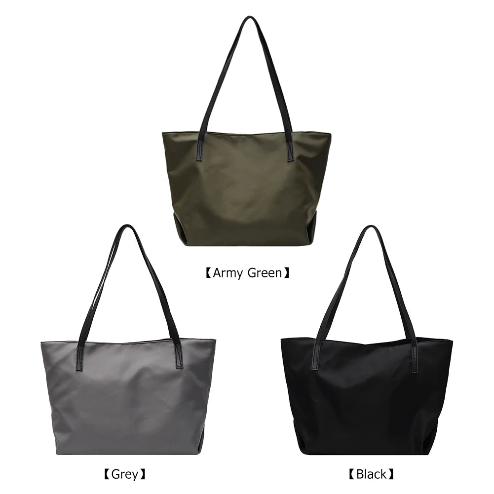 Women's Beach Tote Shopper Bag Nylon Shoulder Top-handle Bag