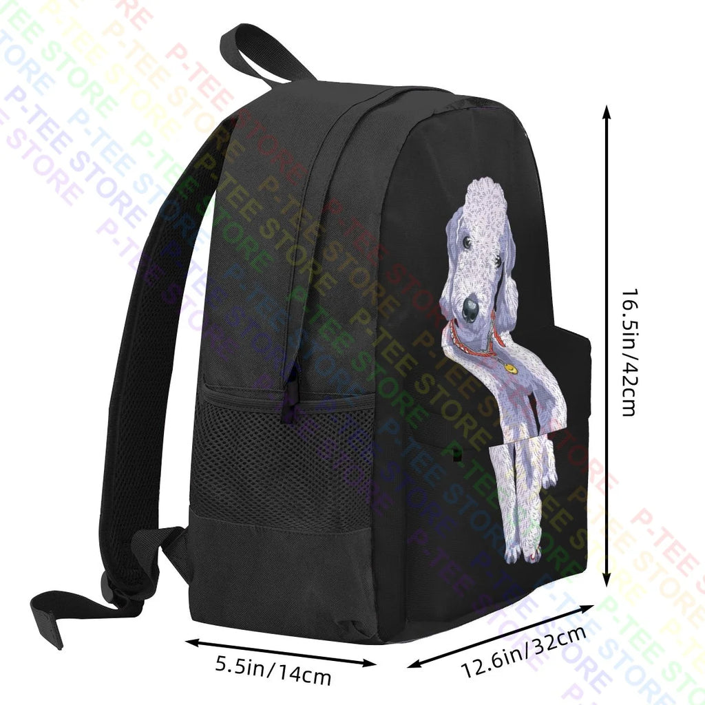 Bedlington Terrier Breed Dog Large Capacity Backpack