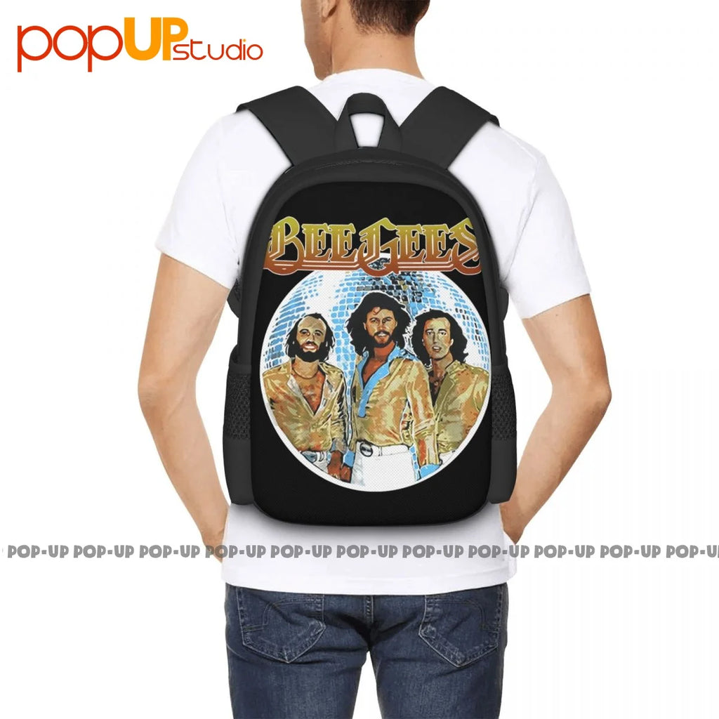 Bee Gees Disco Ball Backpack Large Capacity