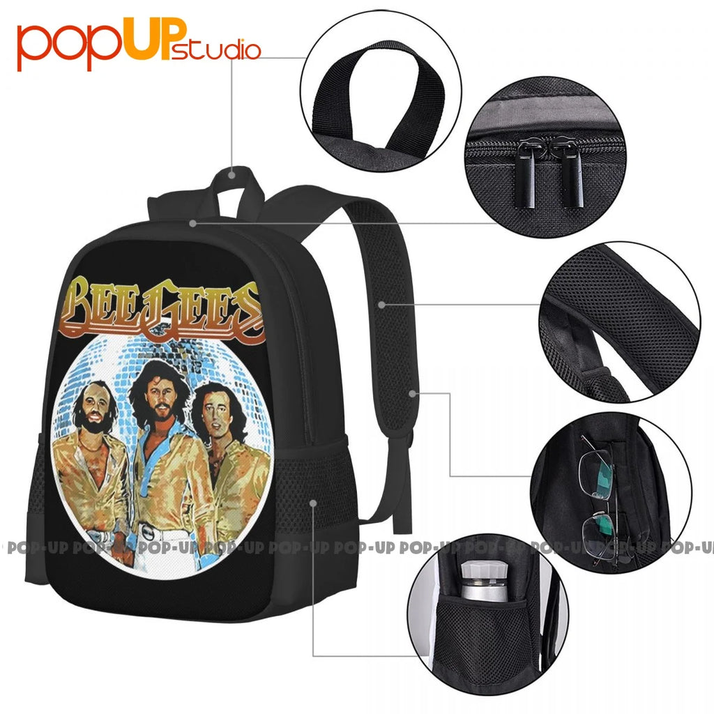 Bee Gees Disco Ball Backpack Large Capacity