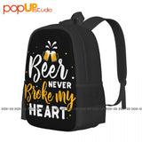 Beer Never Broke My Heart Backpack Large Capacity Softback Storage Bag