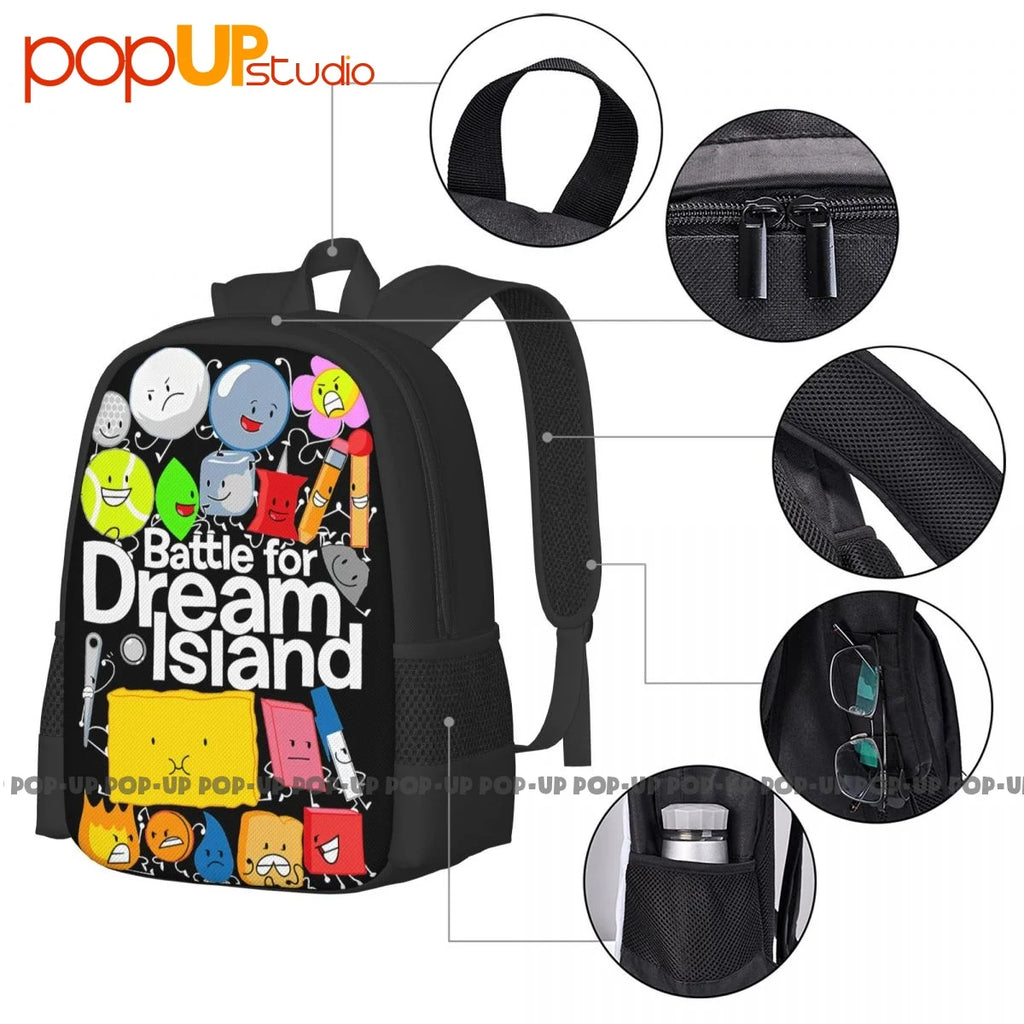 Bfdi Poster Battle Dream Island Backpack Large Capacity Shopping Bag