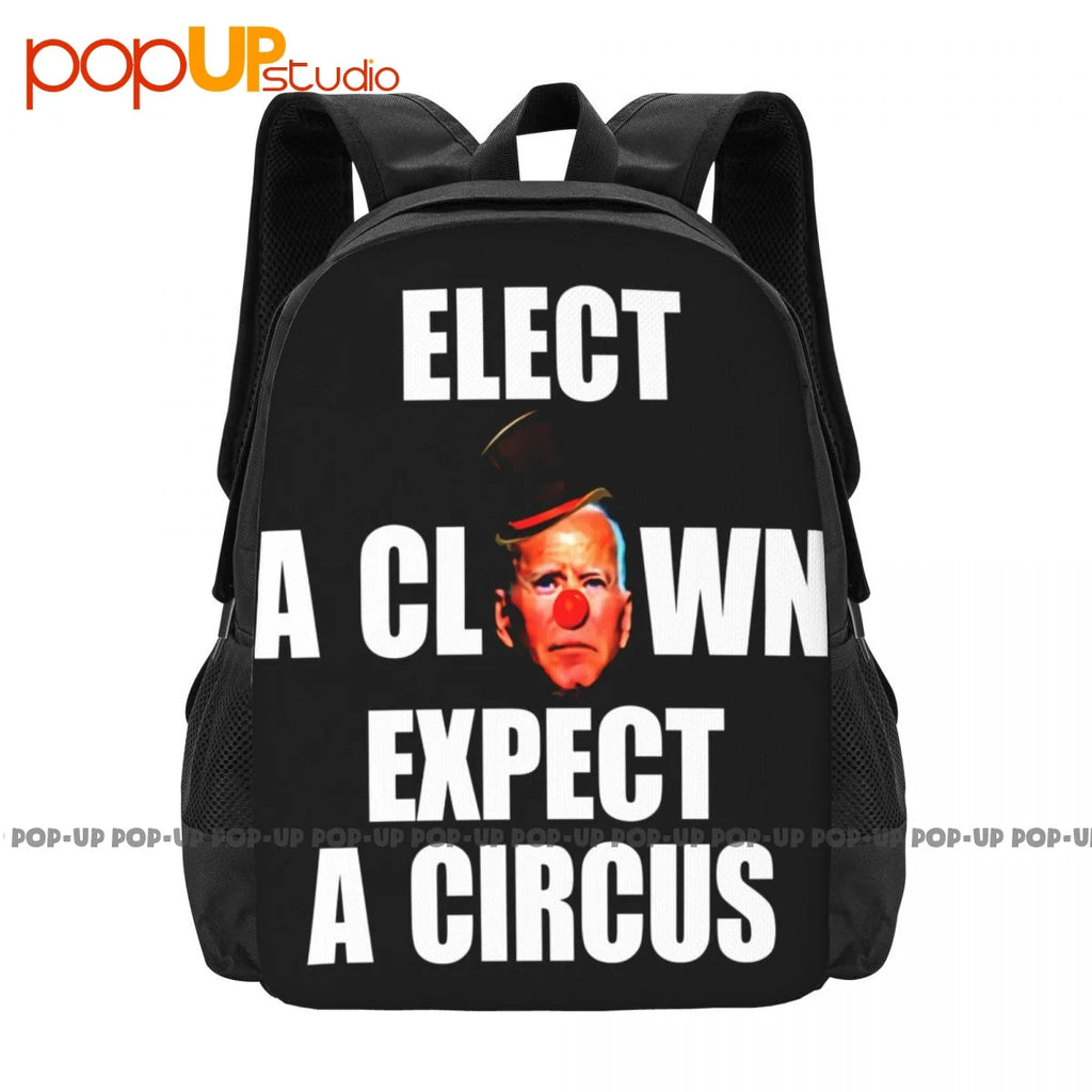 Biden Elect A Clown Expect A Circus Backpack Large Capacity