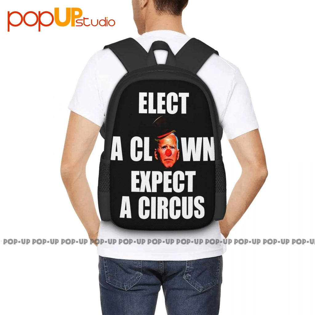 Biden Elect A Clown Expect A Circus Backpack Large Capacity