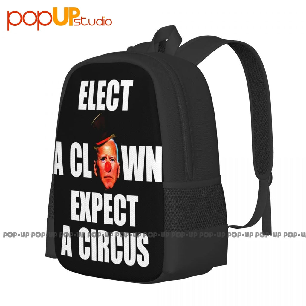 Biden Elect A Clown Expect A Circus Backpack Large Capacity