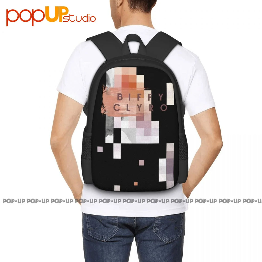 Biffy Clyro Multi Pixel Backpack Large Capacity Portable Storage Bag