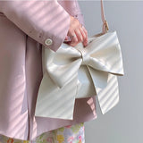Bow Ladies Underarm Bags PU Leather Female Tote Handbag