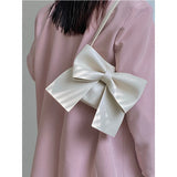Bow Ladies Underarm Bags PU Leather Female Tote Handbag