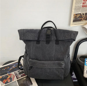 Teenager School Book Knapsack Bag Student Casual Minimalist Backpack