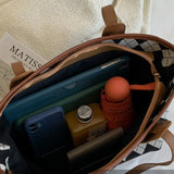 Big Capacity Tote Women Handbags Brown/Black PU Leather Shoulder Bags INS Bag