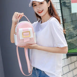 Women Backpack Set Large Capacity Soft Leather Female Shoulder Crossbody Bag