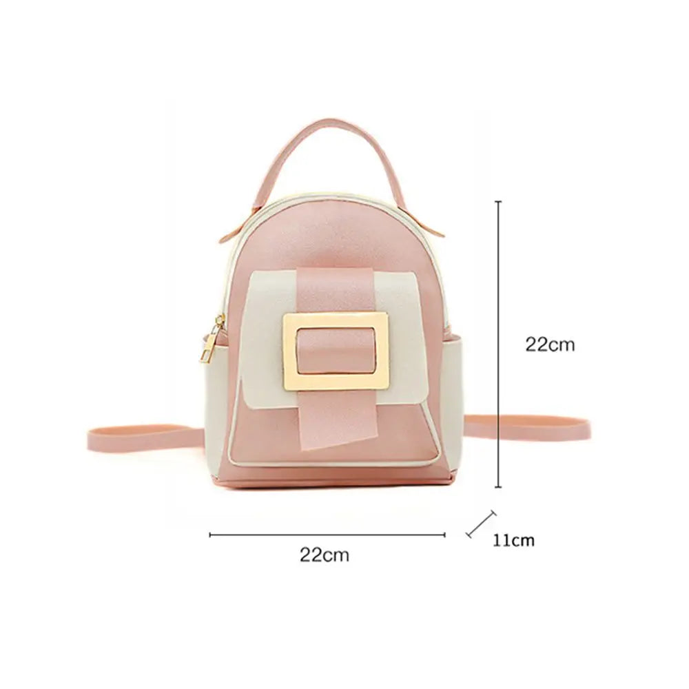 Women Backpack Set Large Capacity Soft Leather Female Shoulder Crossbody Bag
