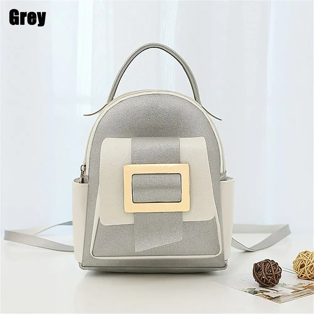 Women Backpack Set Large Capacity Soft Leather Female Shoulder Crossbody Bag