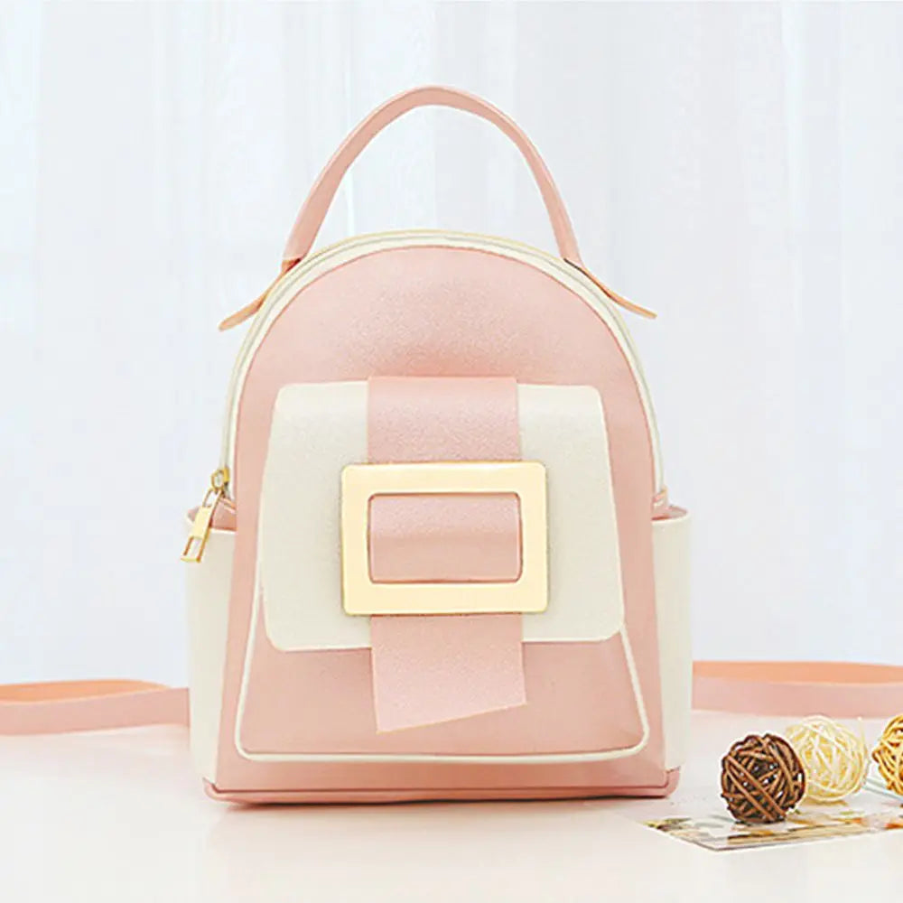 Women Backpack Set Large Capacity Soft Leather Female Shoulder Crossbody Bag