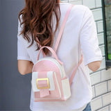 Women Backpack Set Large Capacity Soft Leather Female Shoulder Crossbody Bag