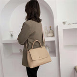 Large Capacity Tote Bag Women Pu Leather Shoulder Handbag