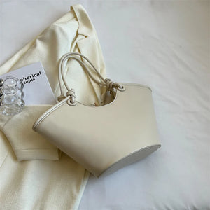 Vintage Tote Bag Women Spring Shoulder Handbag Side Bag with Short Handle