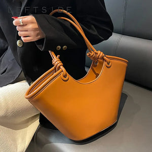 Vintage Tote Bag Women Spring Shoulder Handbag Side Bag with Short Handle