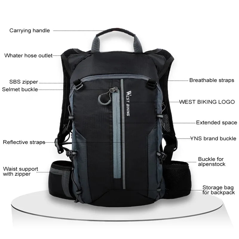 Waterproof Backpack Outdoor Sport Climbing Hiking Pouch Running Vest Bag