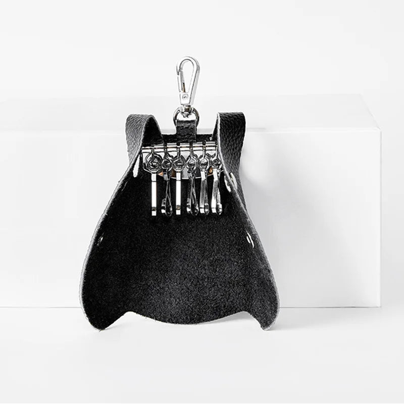 Leather Car Key Pouch Holder Men Women Wallet Smart Keychain