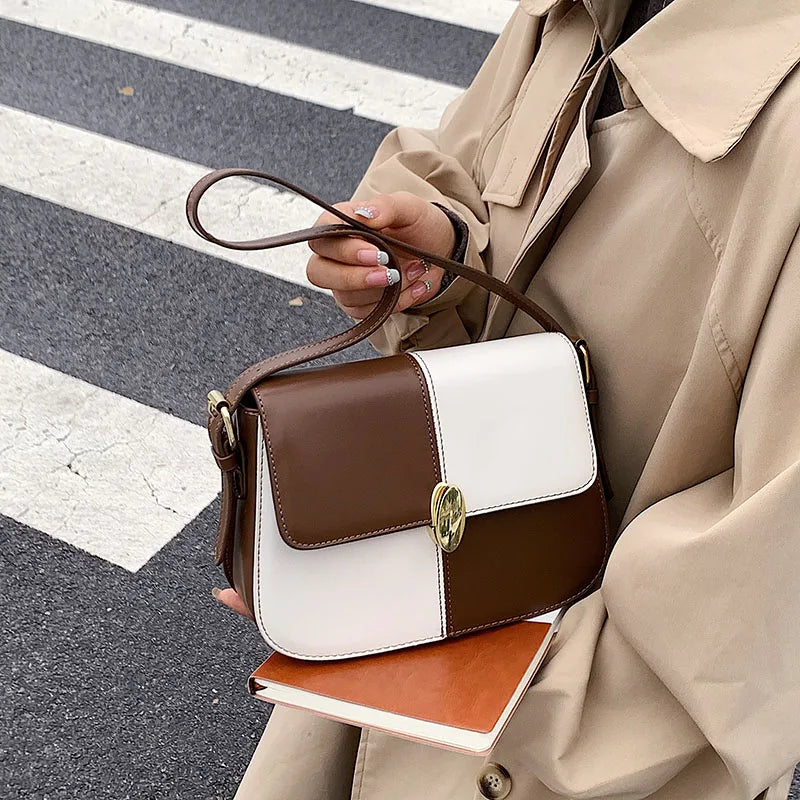 Square Shoulder Bag PU Leather Purses Messenger Bags