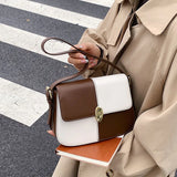 Square Shoulder Bag PU Leather Purses Messenger Bags